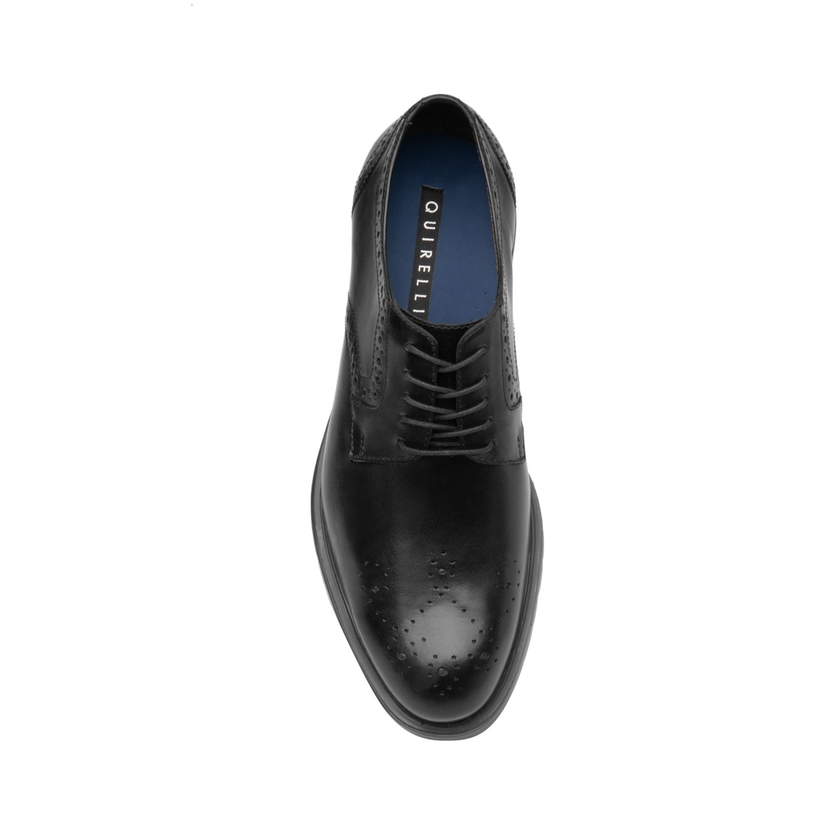 Zapato Derby Brogue Quirelli para Hombre con Suela extra ligera Estilo 702101 Negro