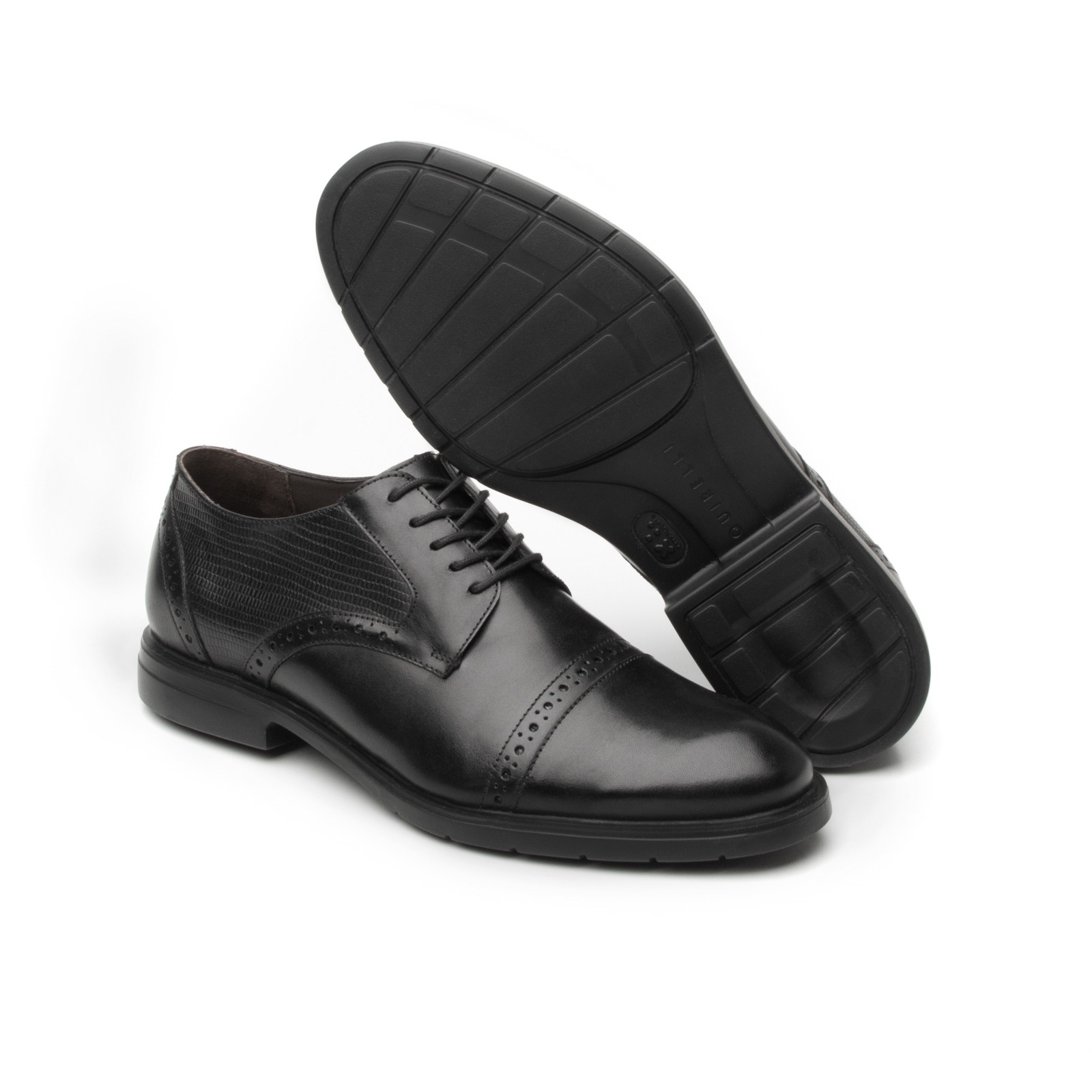 Zapato Derby Quirelli para Hombre con Suela extra ligera Estilo 702102 Negro