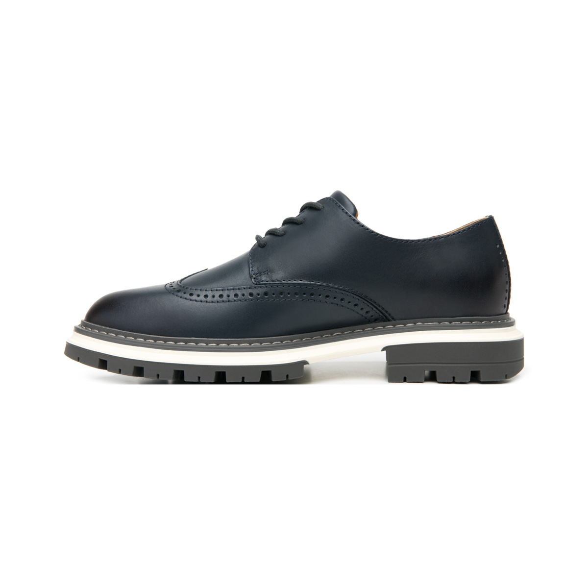 Derby Con Puntera De Ala Quirelli para Hombre con 100% Piel Estilo 705302 Azul