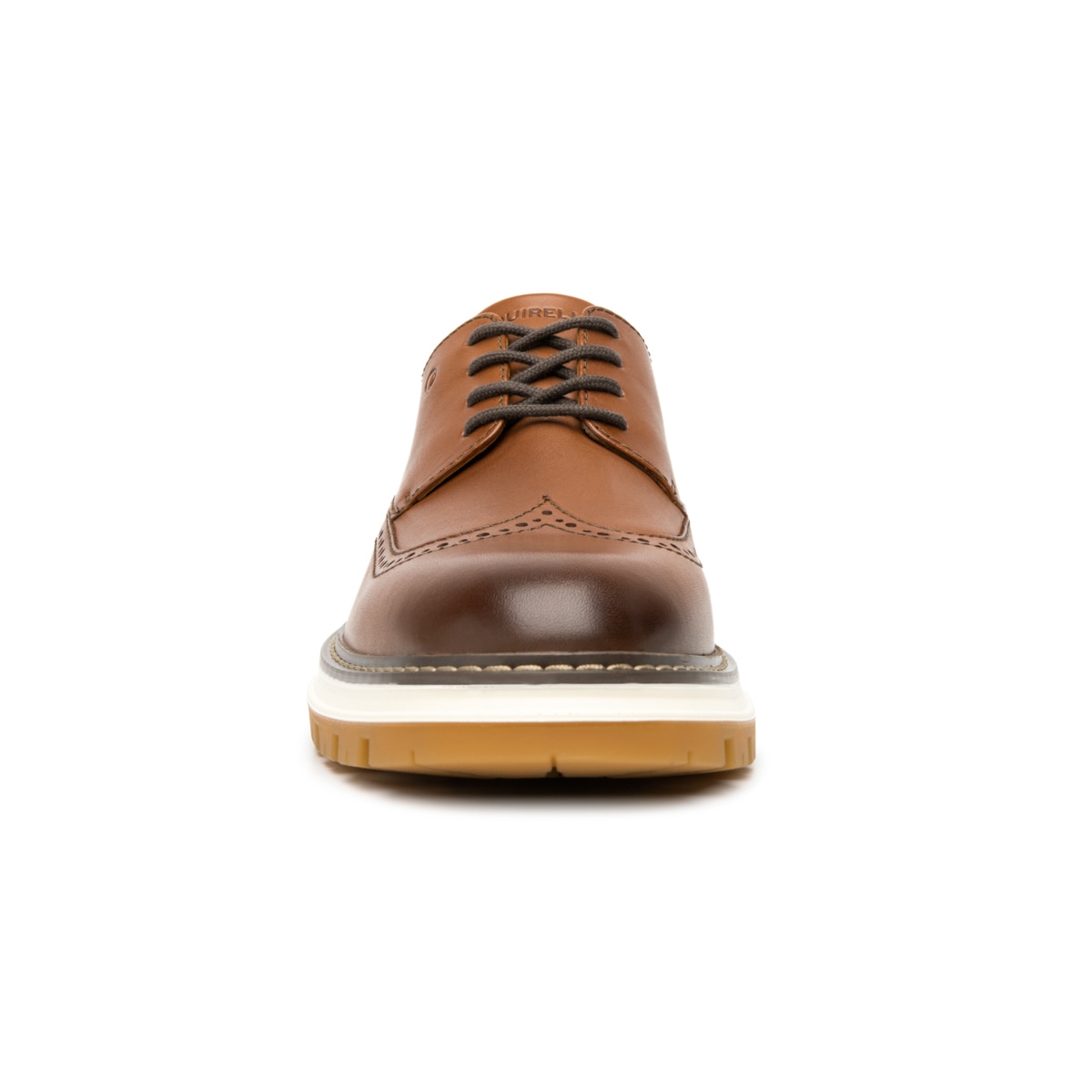 Derby Con Puntera De Ala Quirelli para Hombre con 100% Piel Estilo 705302 Tan
