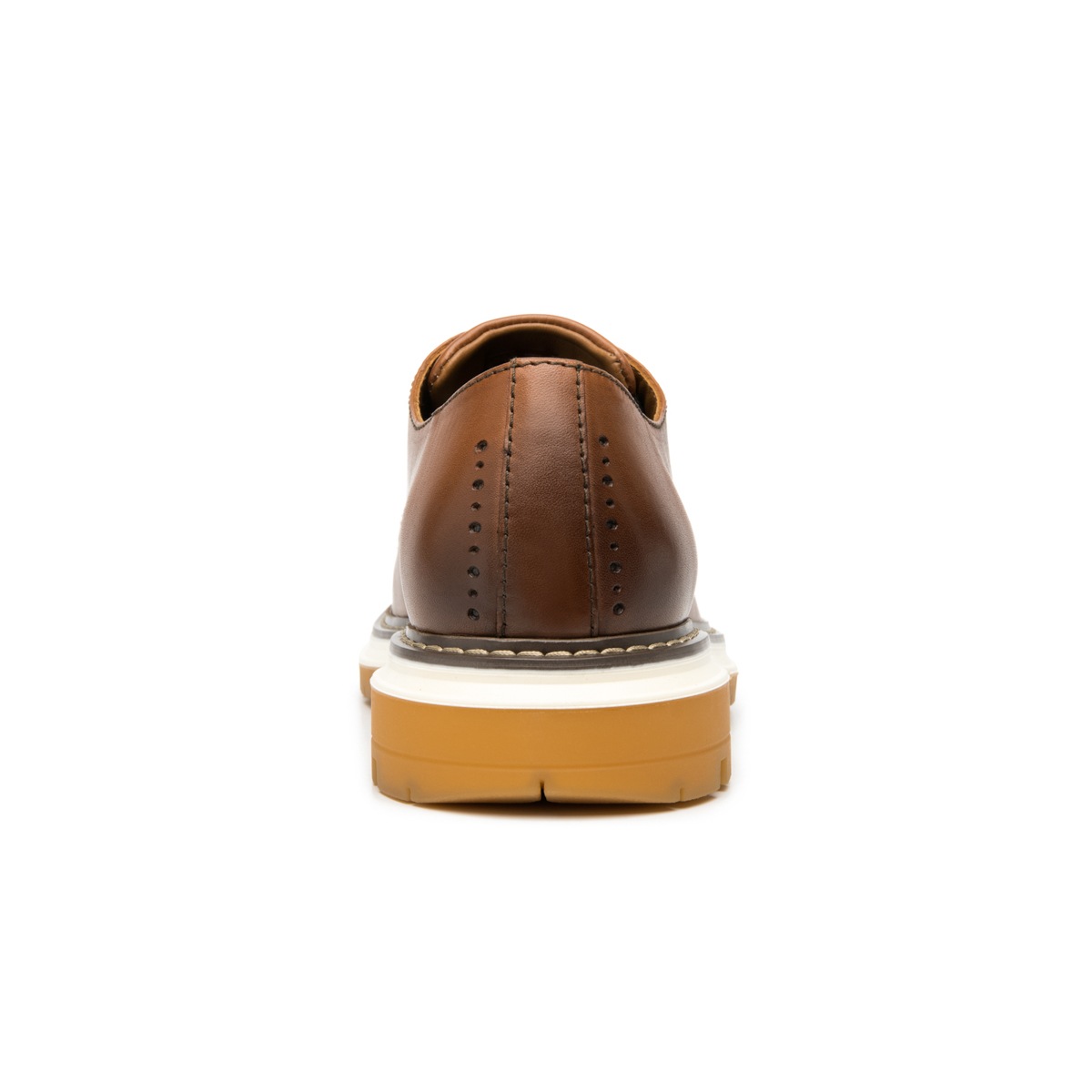 Derby Con Puntera De Ala Quirelli para Hombre con 100% Piel Estilo 705302 Tan