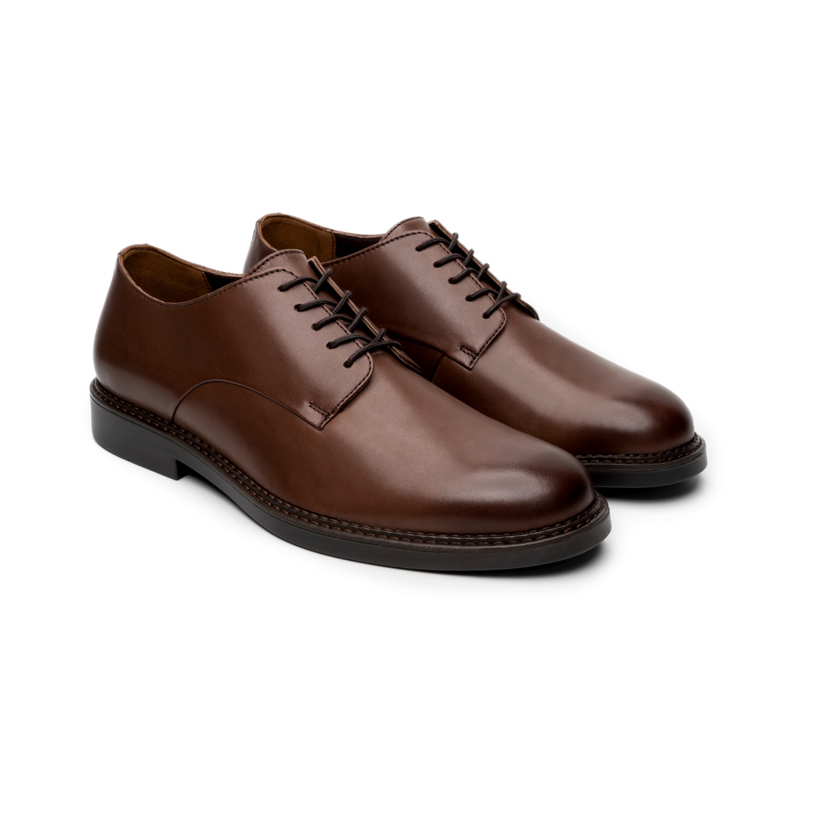 Derby Semivestir Quirelli para Hombre 100 % Piel Estilo 707201 Chocolate