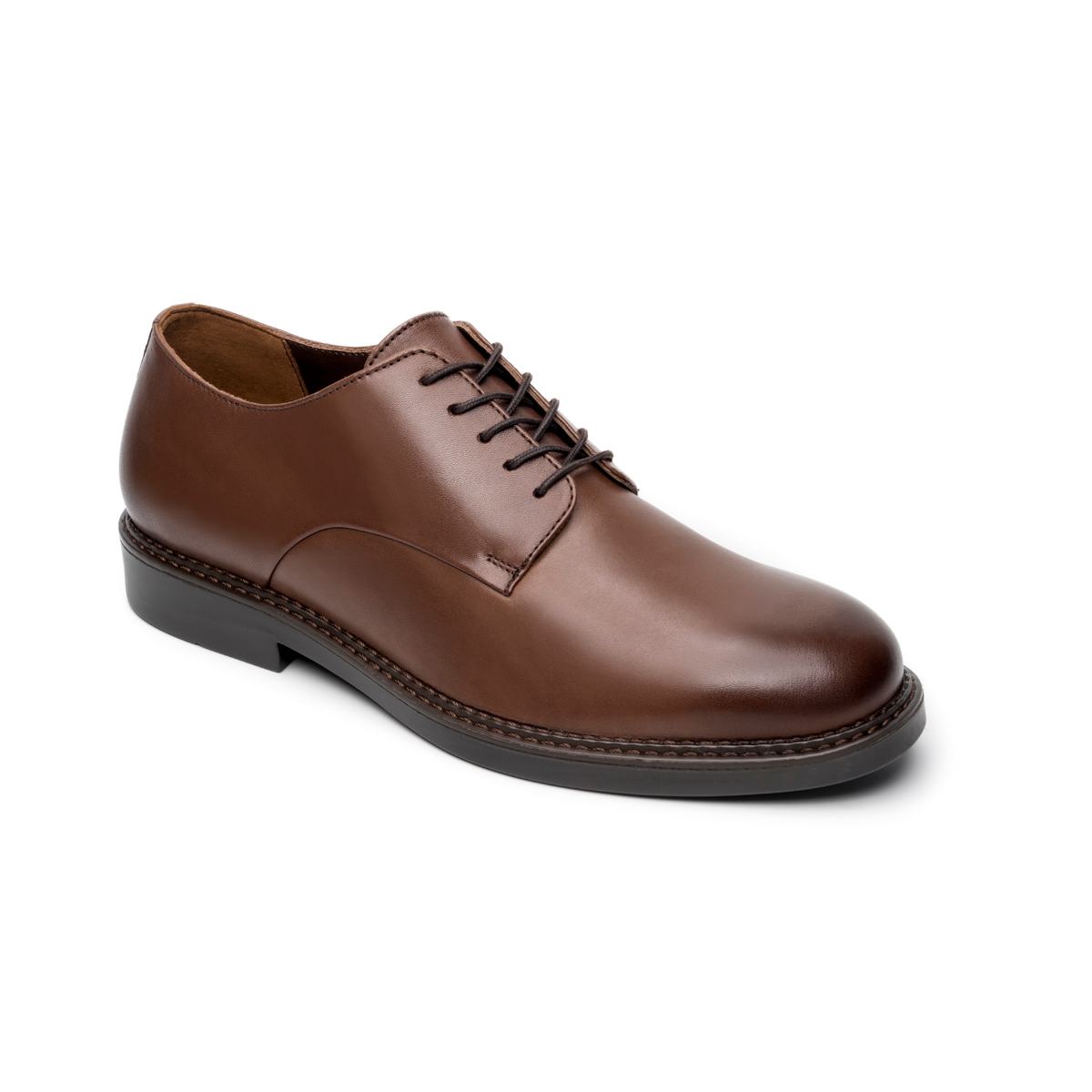 Derby Semivestir Quirelli para Hombre 100 % Piel Estilo 707201 Chocolate
