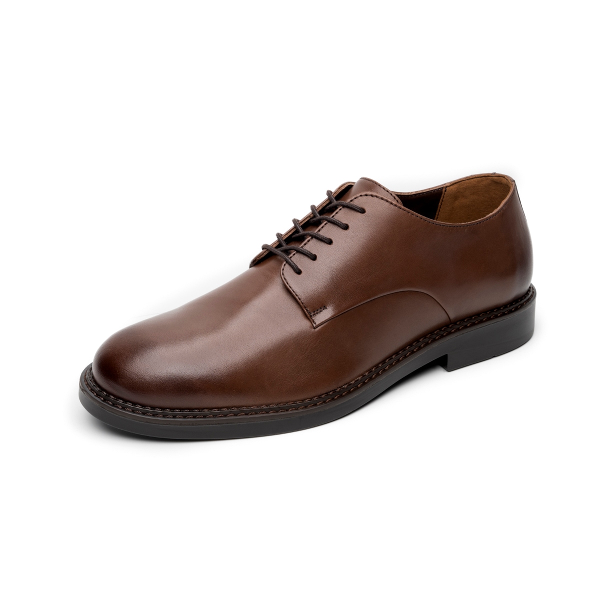 Derby Semivestir Quirelli para Hombre 100 % Piel Estilo 707201 Chocolate