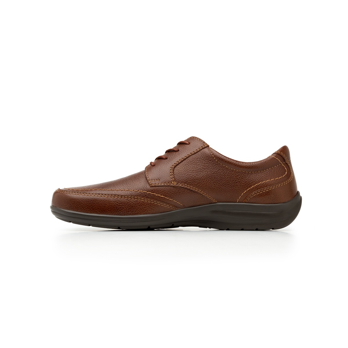 Zapato Casual Para Oficina Flexi De Agujetas Para Hombre - Estilo 71606 Cafe