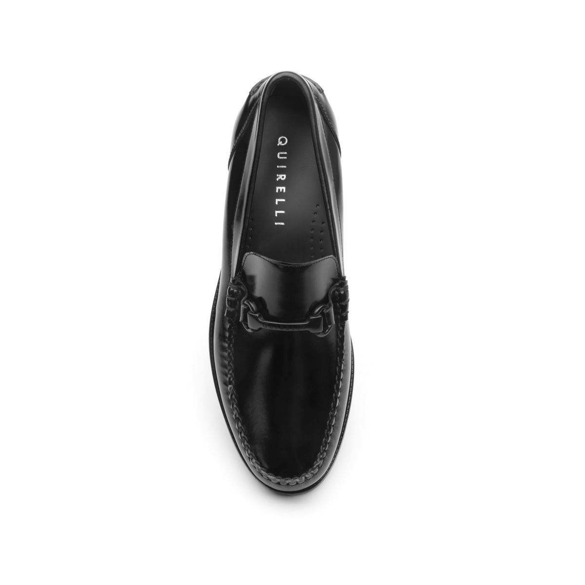 Mocasín Clásico De Vestir Quirelli Con Adorno De Bordo Clásico Para Hombre - Estilo 87903 Negro