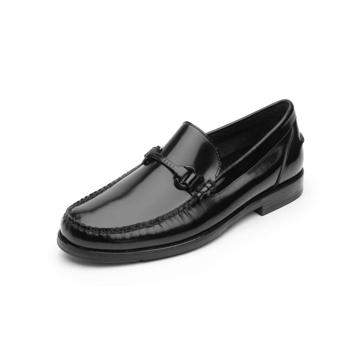 Mocasín Clásico De Vestir Quirelli Con Adorno De Bordo Clásico Para Hombre - Estilo 87903 Negro
