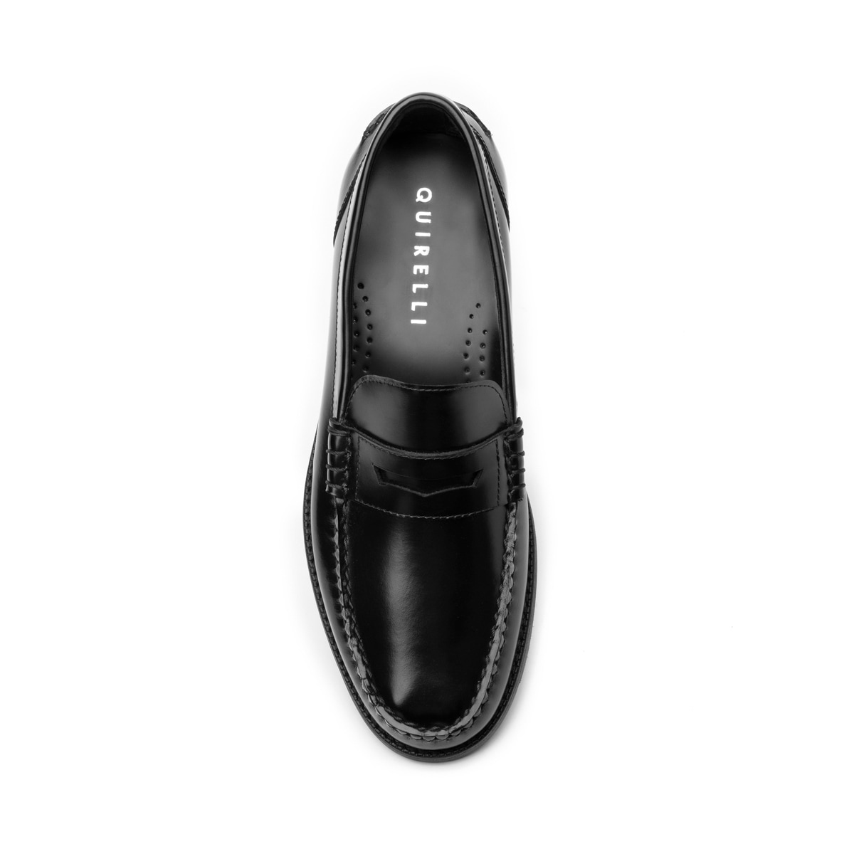 Mocasín Con Antifaz Quirelli para Hombre con Construcción Guante Estilo 87904 Negro
