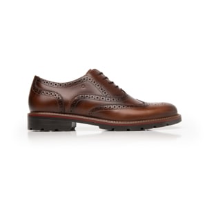 Zapato Bostoniano Quirelli para Hombre con suela con contraste Estilo 88602 Cognac