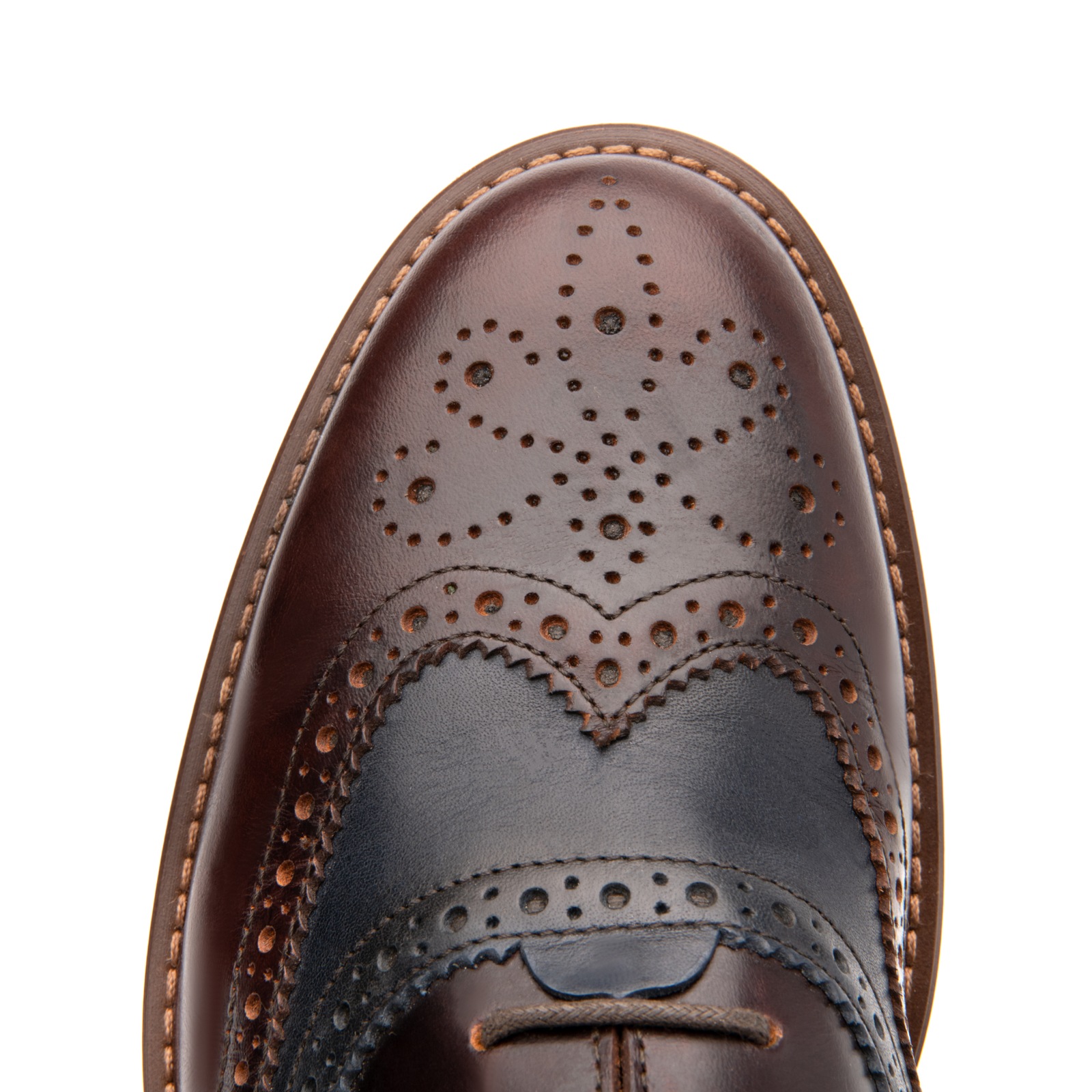 Zapato Oxford Bostoniano Quirelli Con Piel De Borrego Para Hombre - Estilo 88602 Nogal