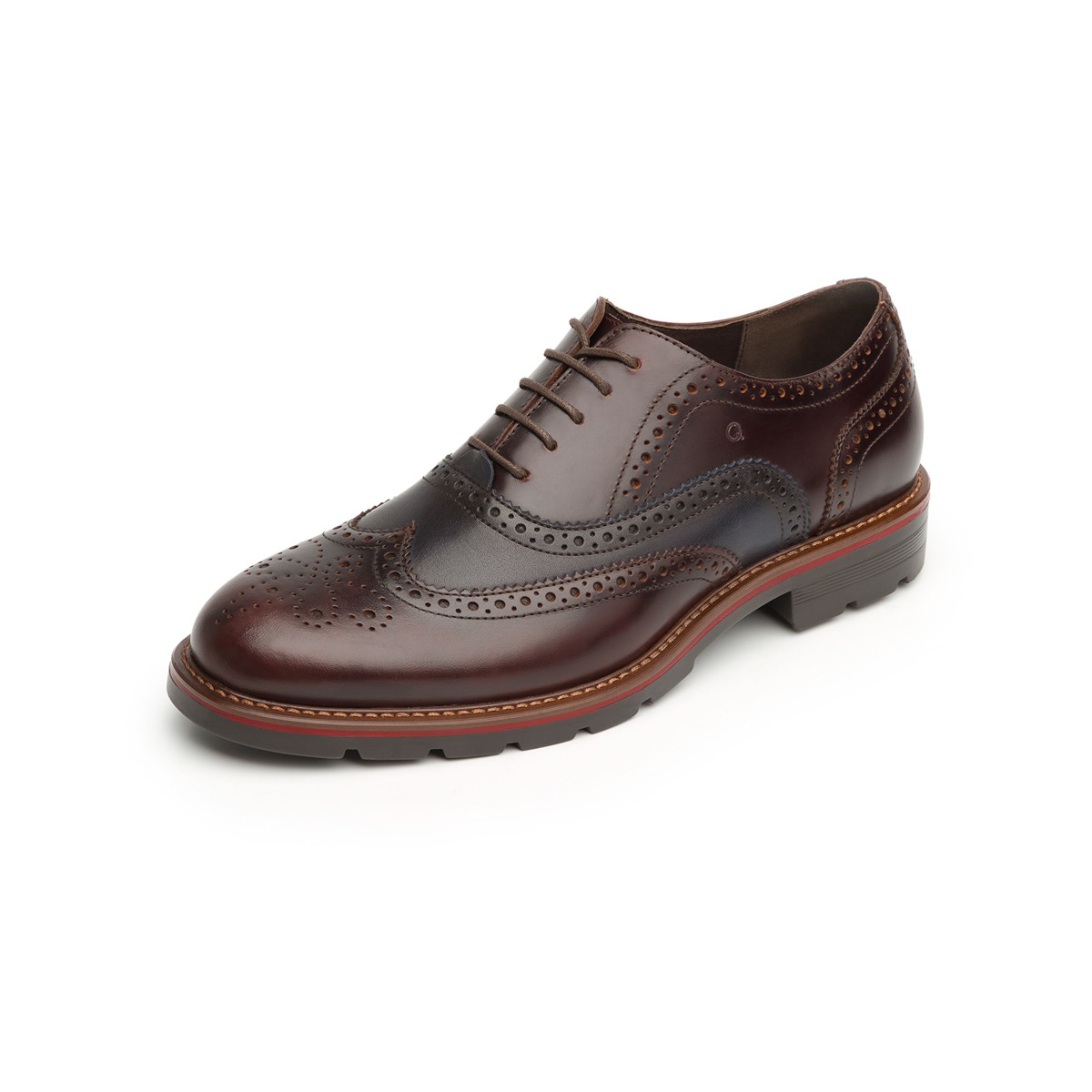 Zapato Oxford Bostoniano Quirelli Con Piel De Borrego Para Hombre - Estilo 88602 Nogal