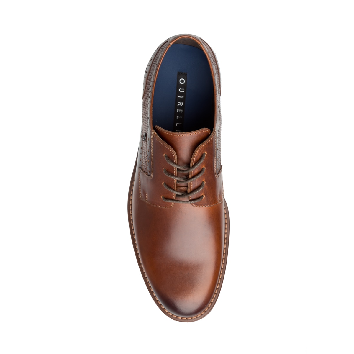 Zapato Derby Quirelli Con Detalle De Perforados Para Hombre - Estilo 88610 Tan