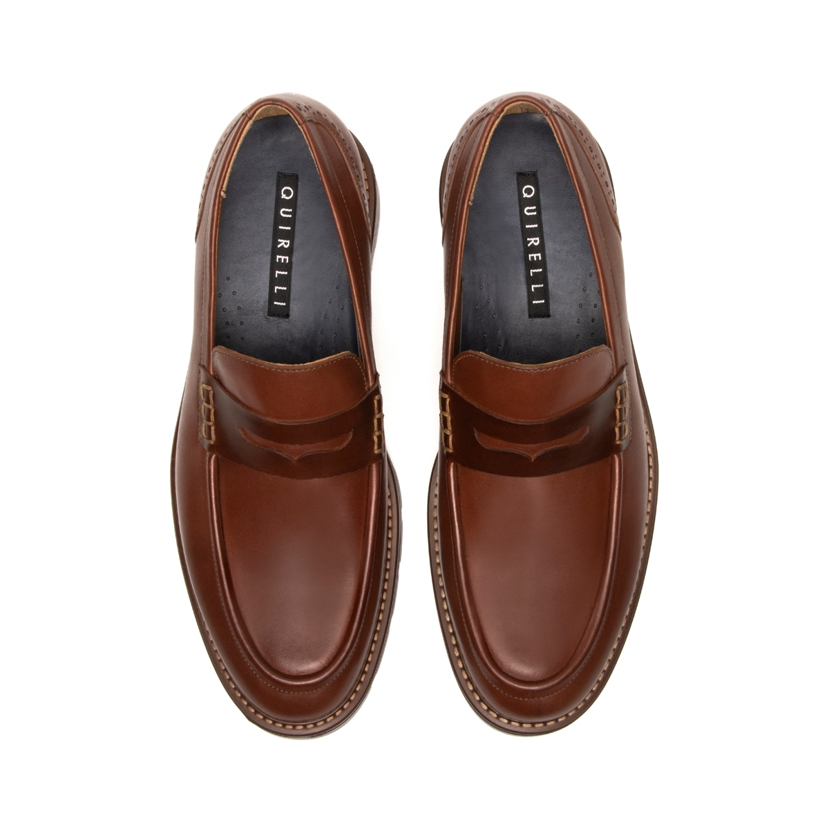 Calzado Vestir Casual Quirelli para Hombre con 100% Piel Estilo 88617 Shedron