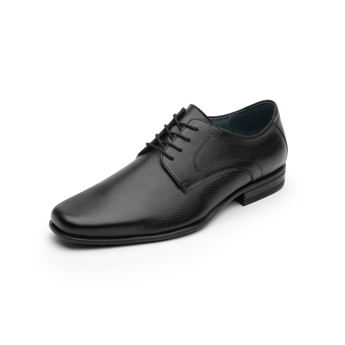 Zapato De Vestir Para Oficina Flexi Con Piel Grabada Para Hombre - Estilo 90708 Negro