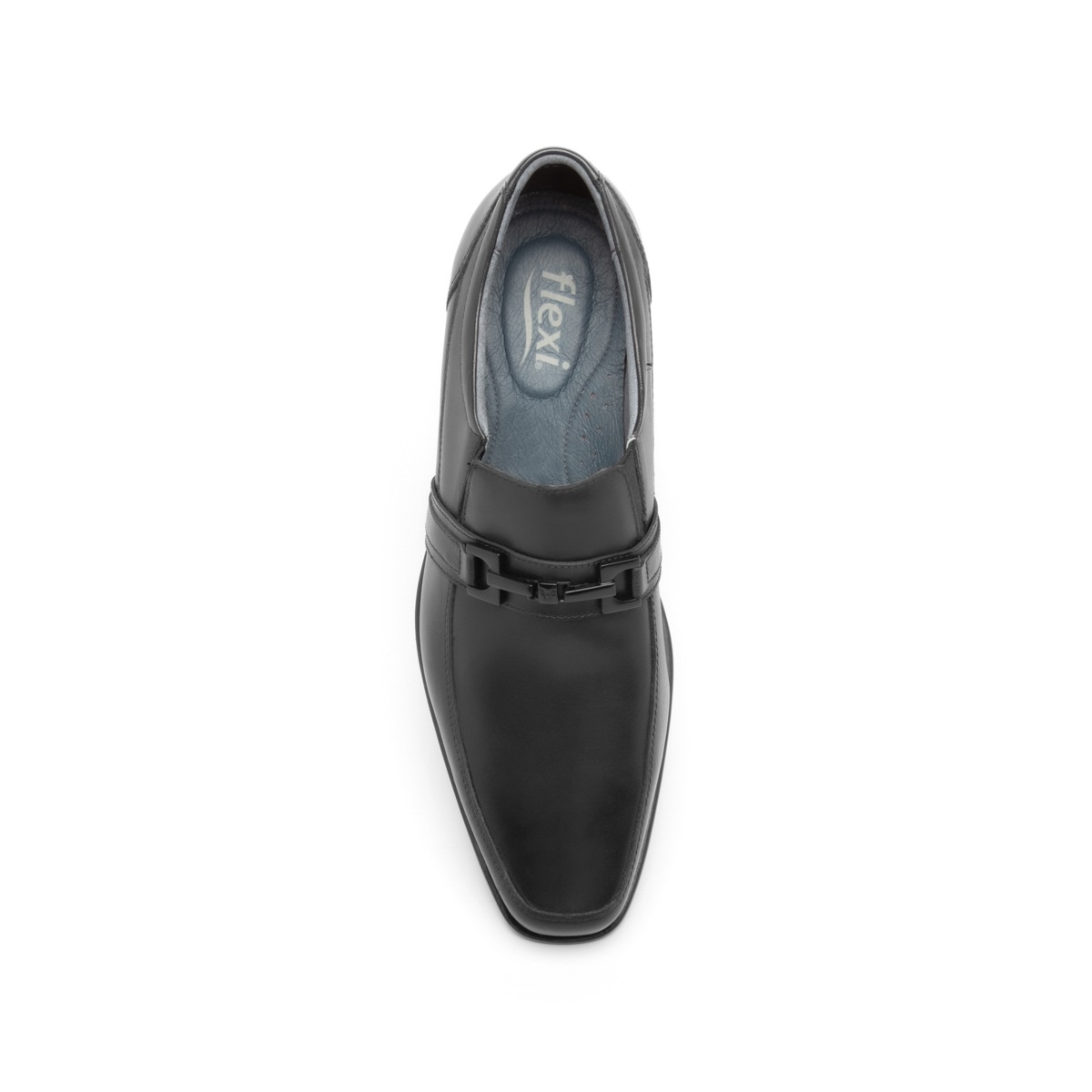 Zapato Mocasín Flexi para Hombre con Hebilla Frontal Estilo 90711 Negro