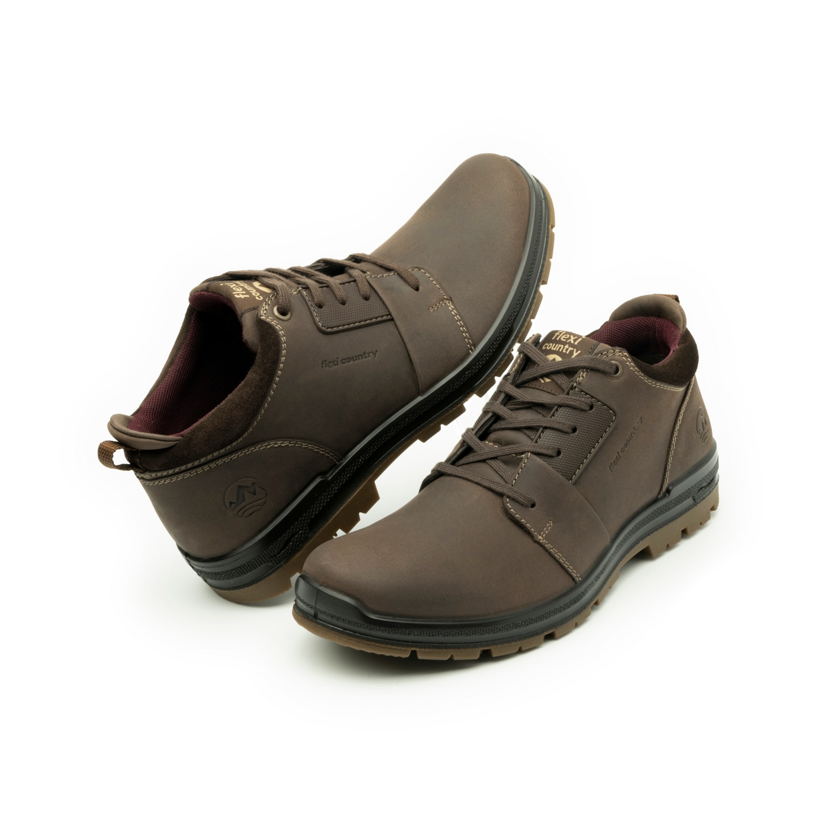 Derby Outdoor Apiezado Flexi Country para Hombre con Sistema De Mejor Agarre Estilo 92111 Chocolate