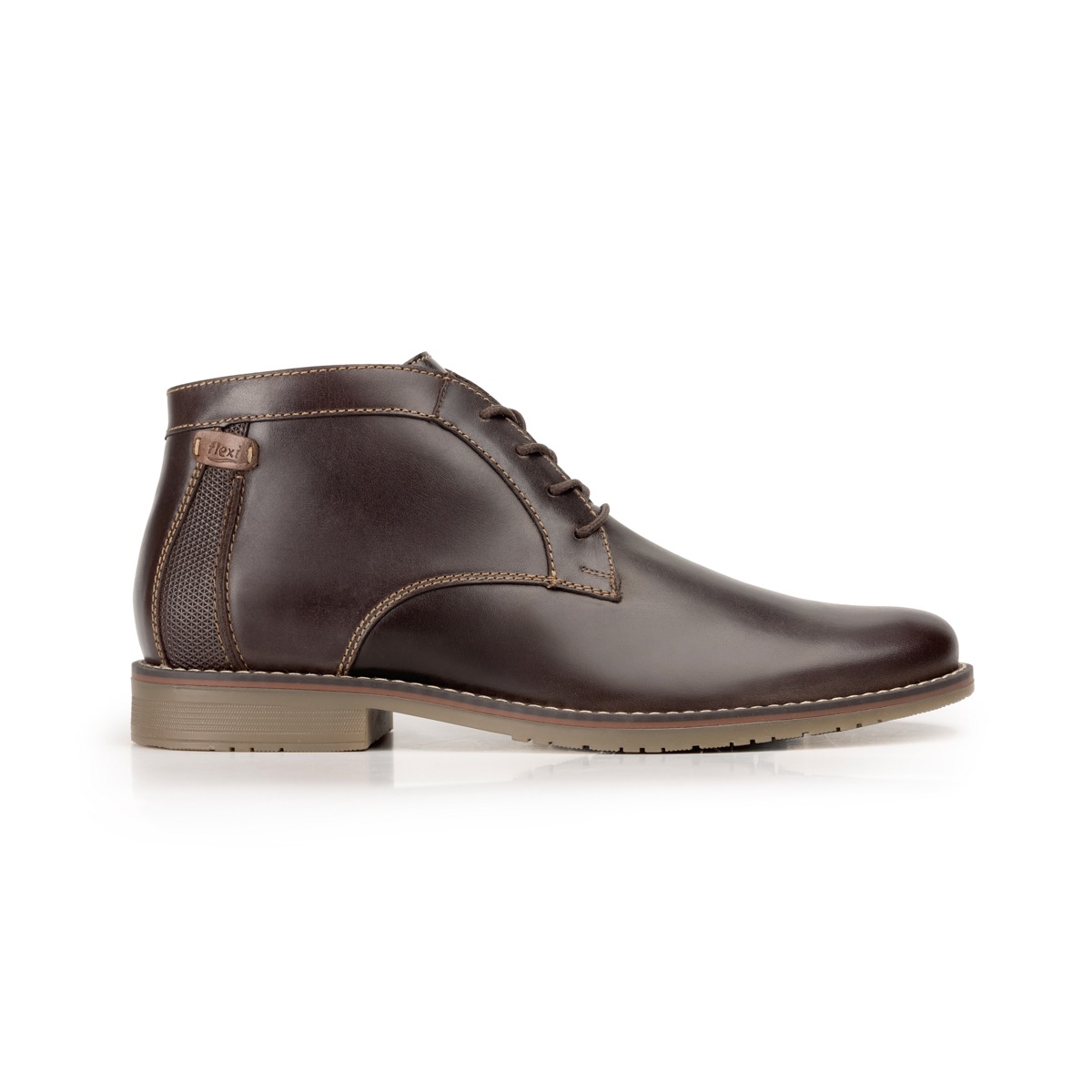 Botín Casual Flexi Con Suela Tricolor Para Hombre - Estilo 92404 Chocolate