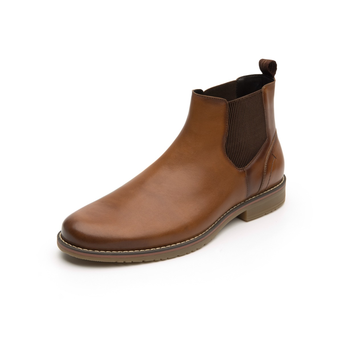 Botín Casual Flexi De Tipo Chelsea Para Hombre - Estilo 92409 Tan