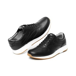 Sneaker Urbano Flexi Con Suela Gruesa Blanca Para Hombre - Estilo 93302 Negro Sneaker Urbano Flexi Con Suela Gruesa Blanca Para Hombre - Estilo 93302 Negro