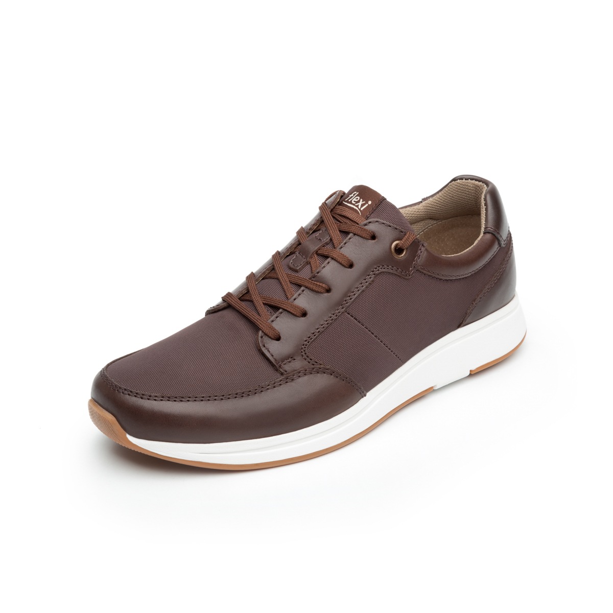 Sneaker Urbano Flexi De Textil Para Hombre - Estilo 93307 Chocolate