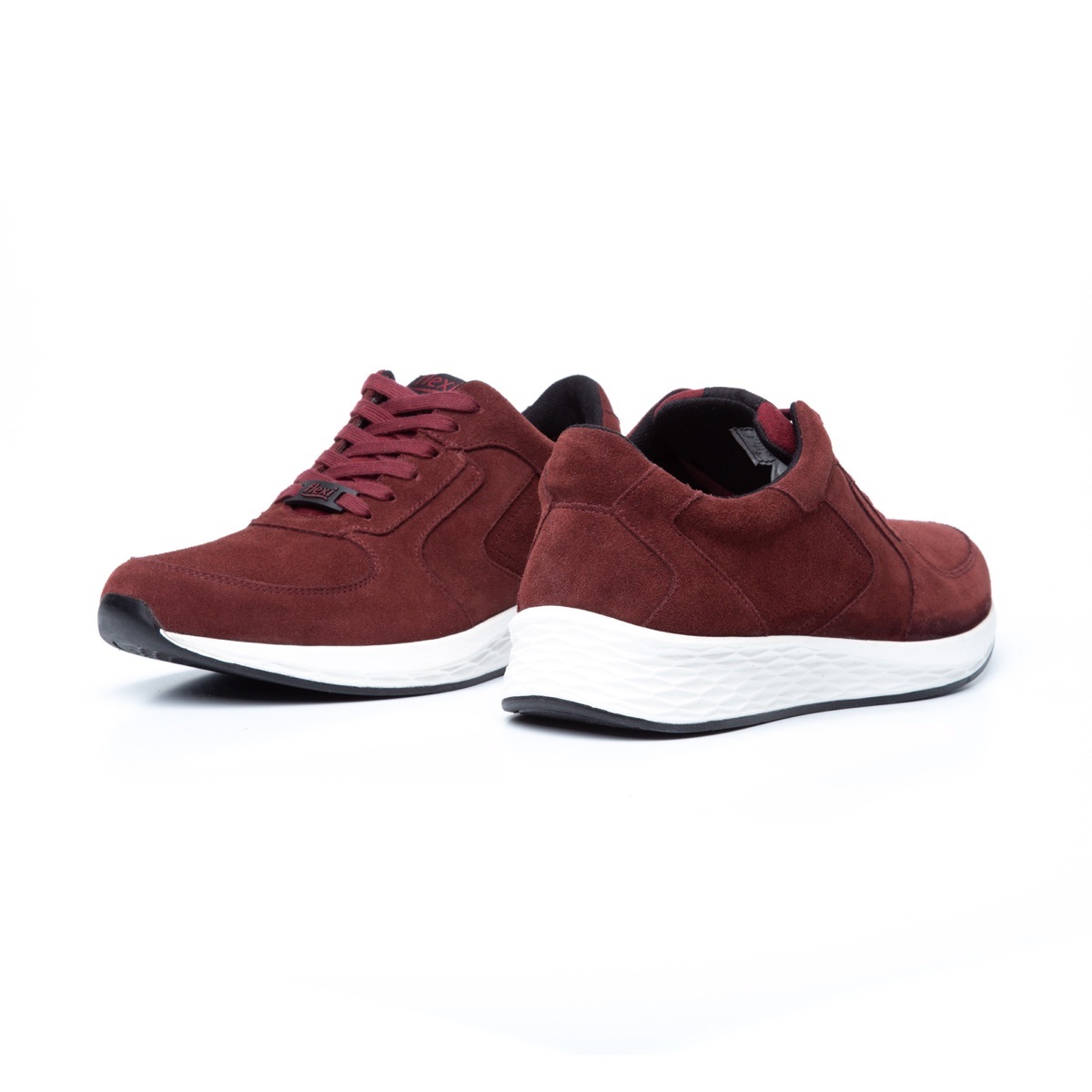Sneaker Universitario Flexi De Gamuza Para Hombre - Estilo 97406 Burgundy