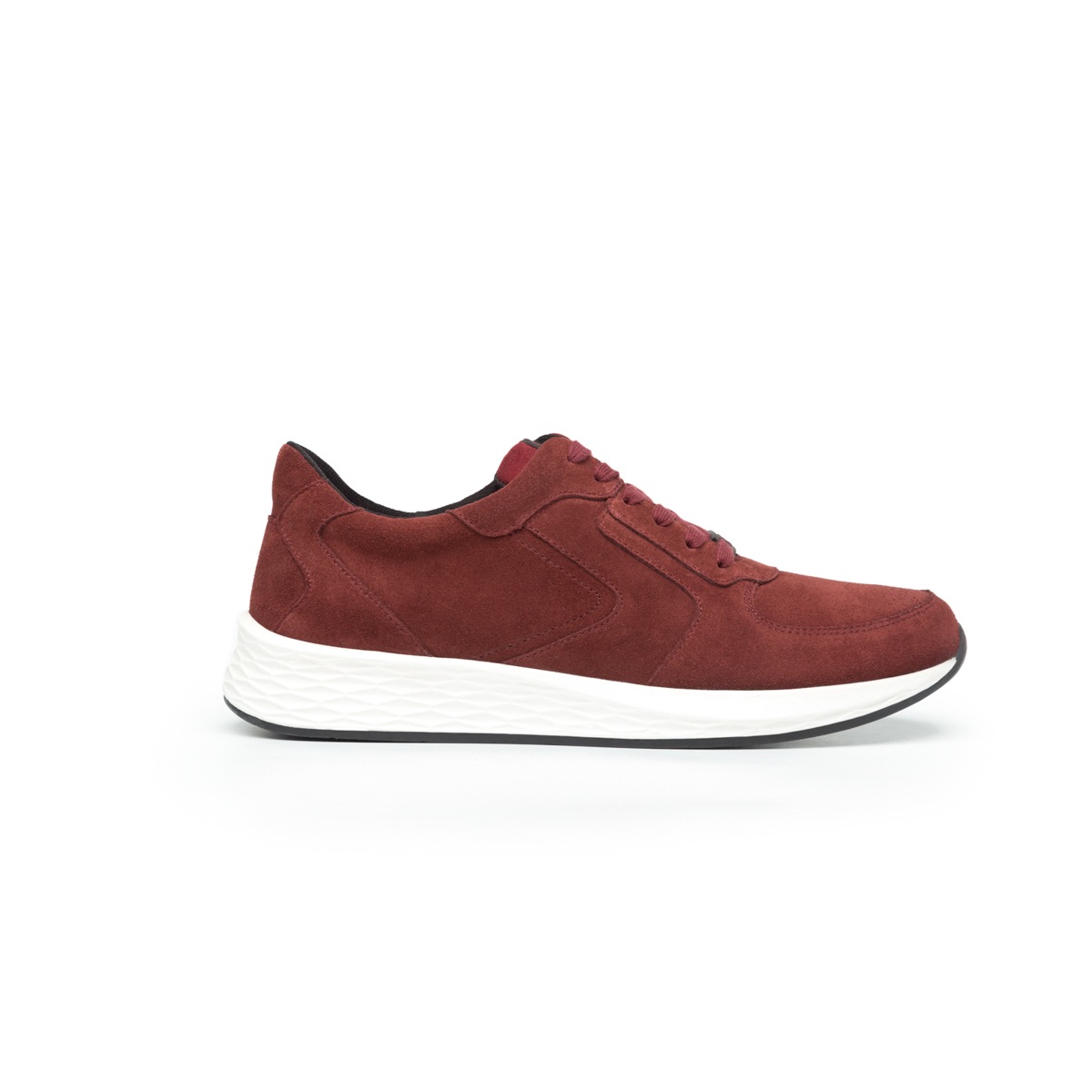Sneaker Universitario Flexi De Gamuza Para Hombre - Estilo 97406 Burgundy
